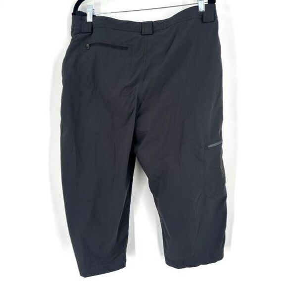 LL Bean Comfort Cycling Capris Pants‎ Removable Shorts Size Medium Black Hiking - Picture 2 of 16